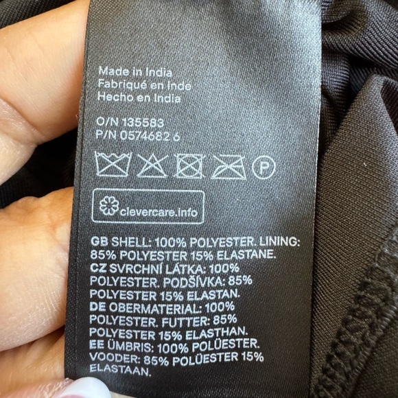 H&M Black Sequin Long Sleeve Bodycon Mini Dress Size 2 - Picture 8 of 8